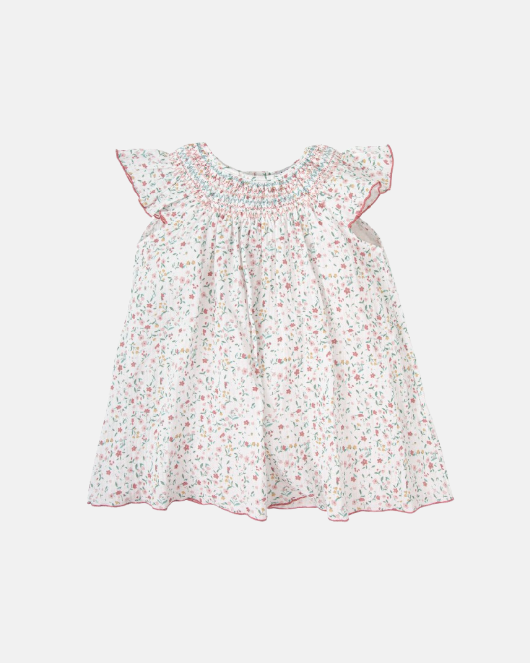 Vestido flores bordado