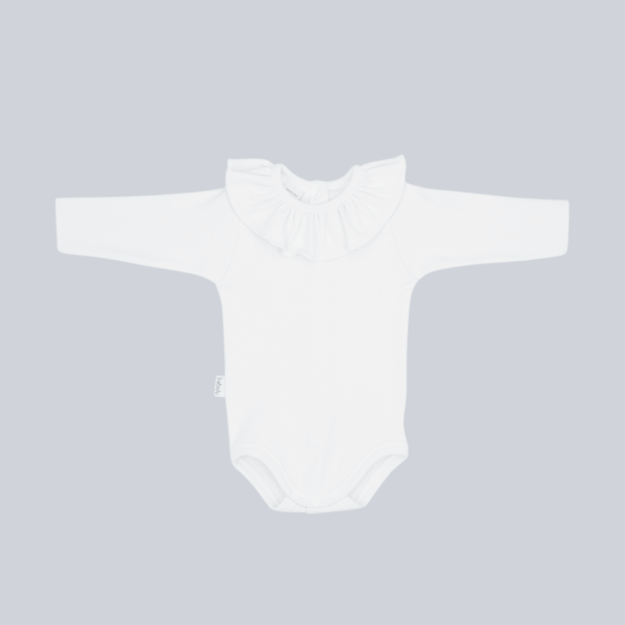 Cotton ruffle neck bodysuit