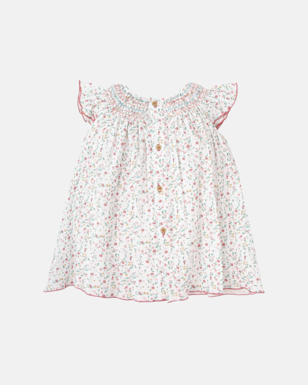 Vestido flores bordado
