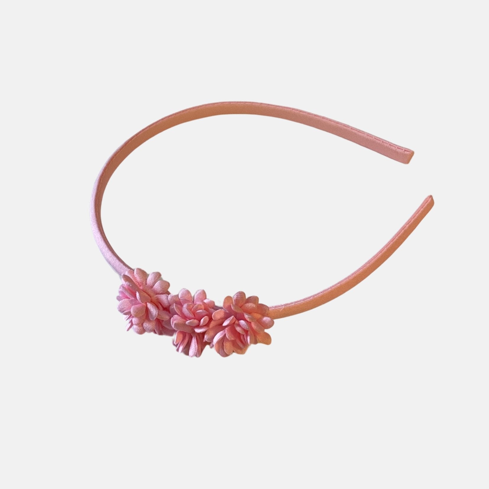 Diadema flores satén