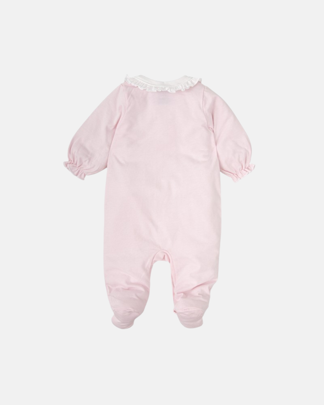Pijama cuello volante rosa