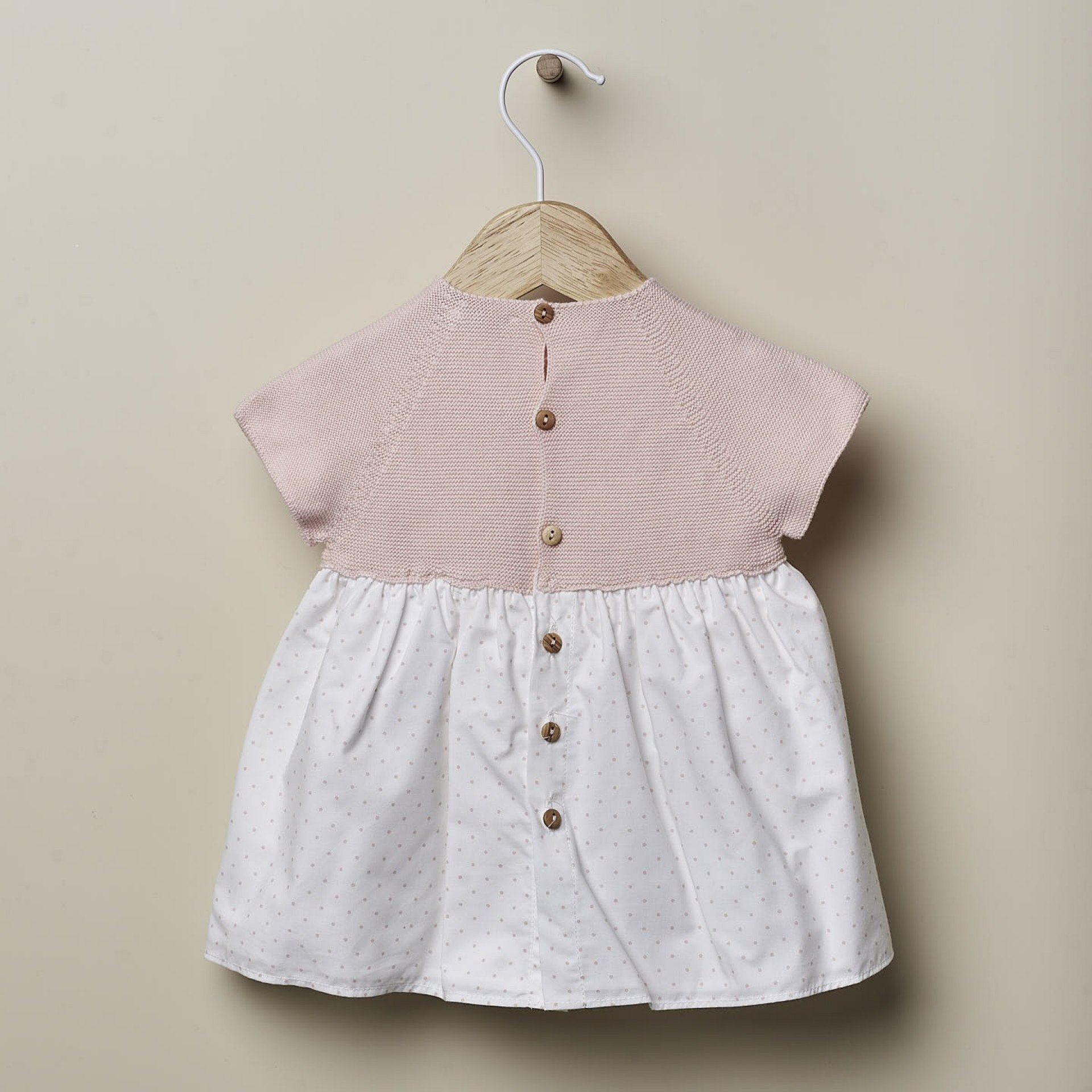 W pink polka dot romper