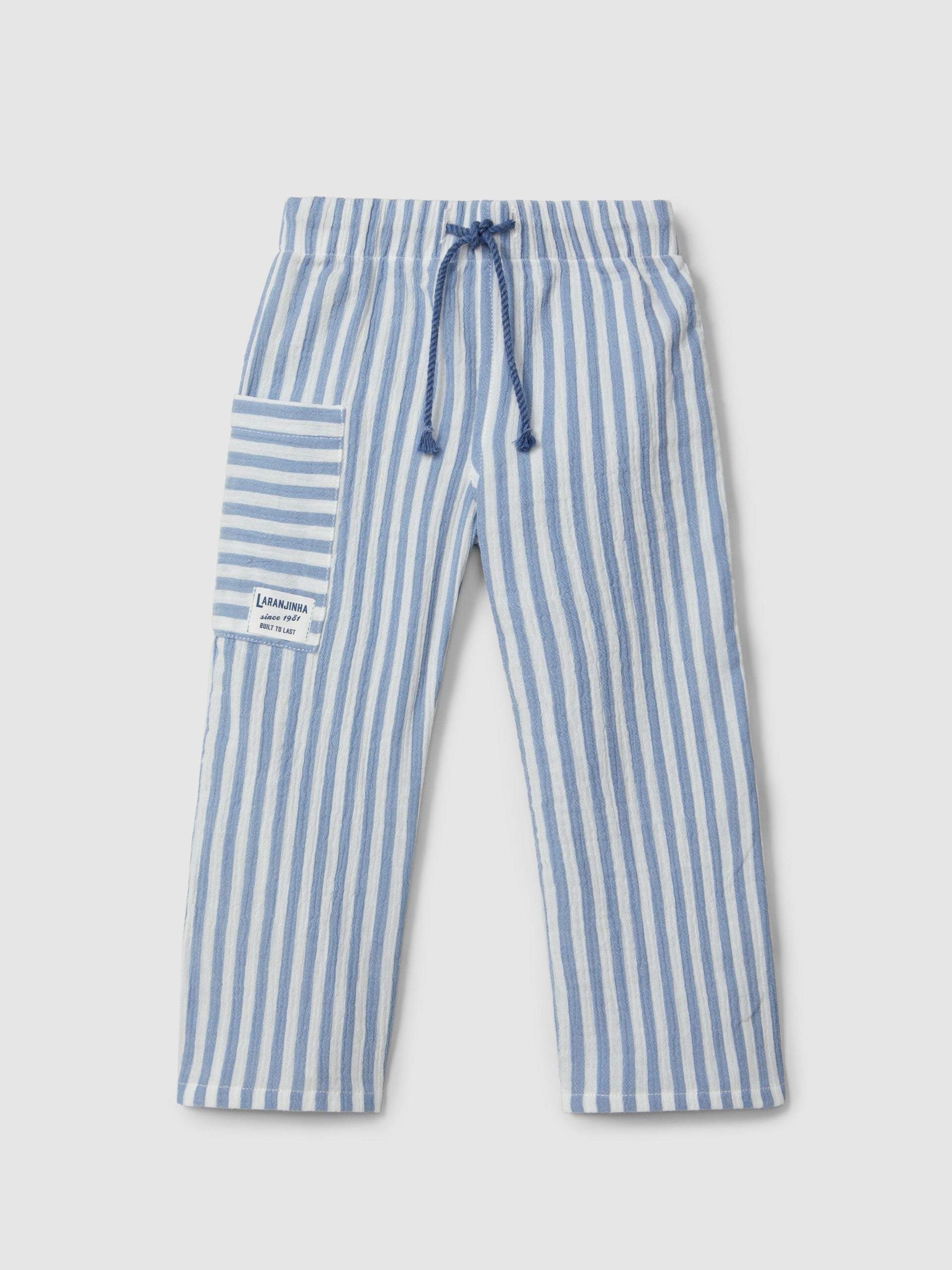 Pantalon de Rayas Azul