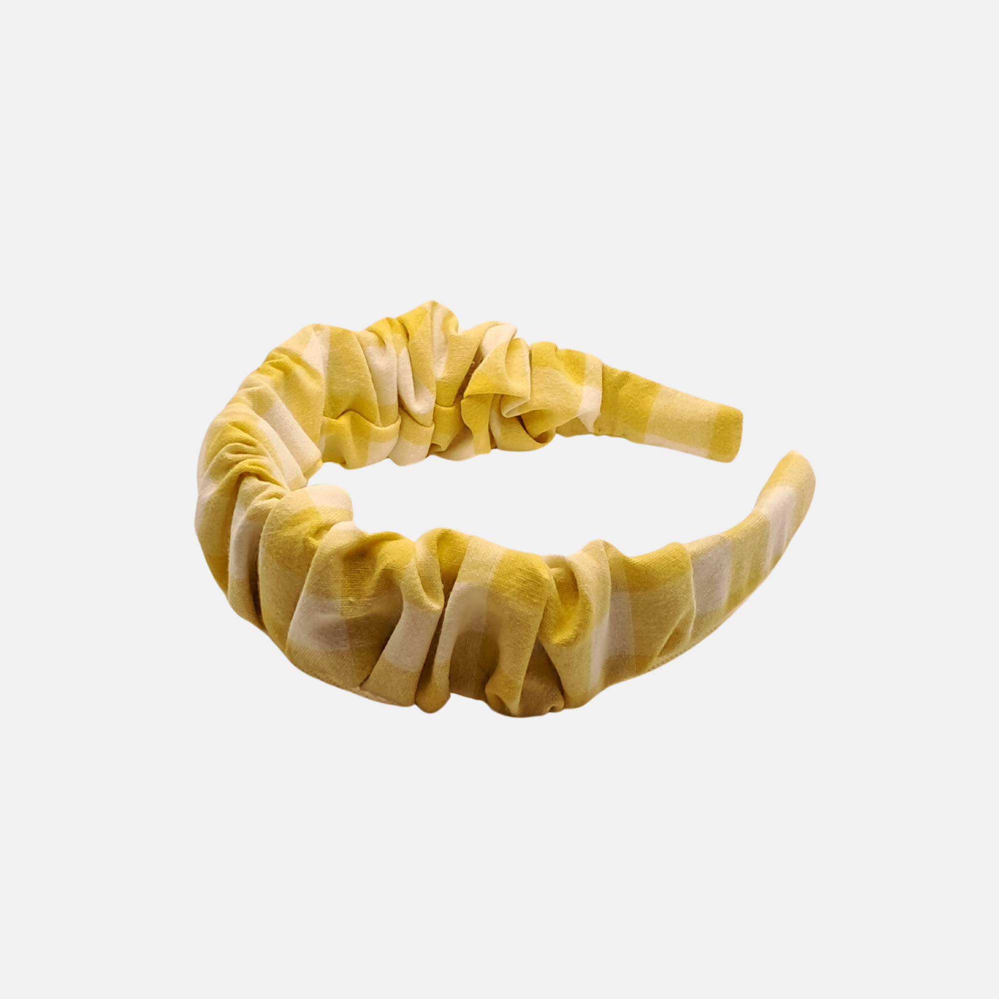 Diadema fruncida cuadros grandes