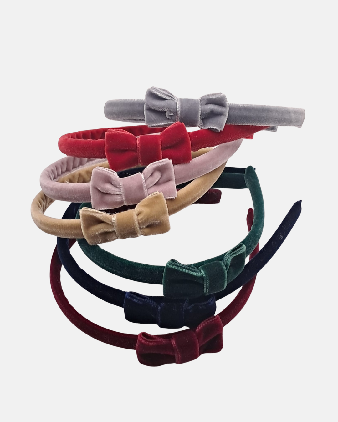 Diadema terciopelo lazo mini