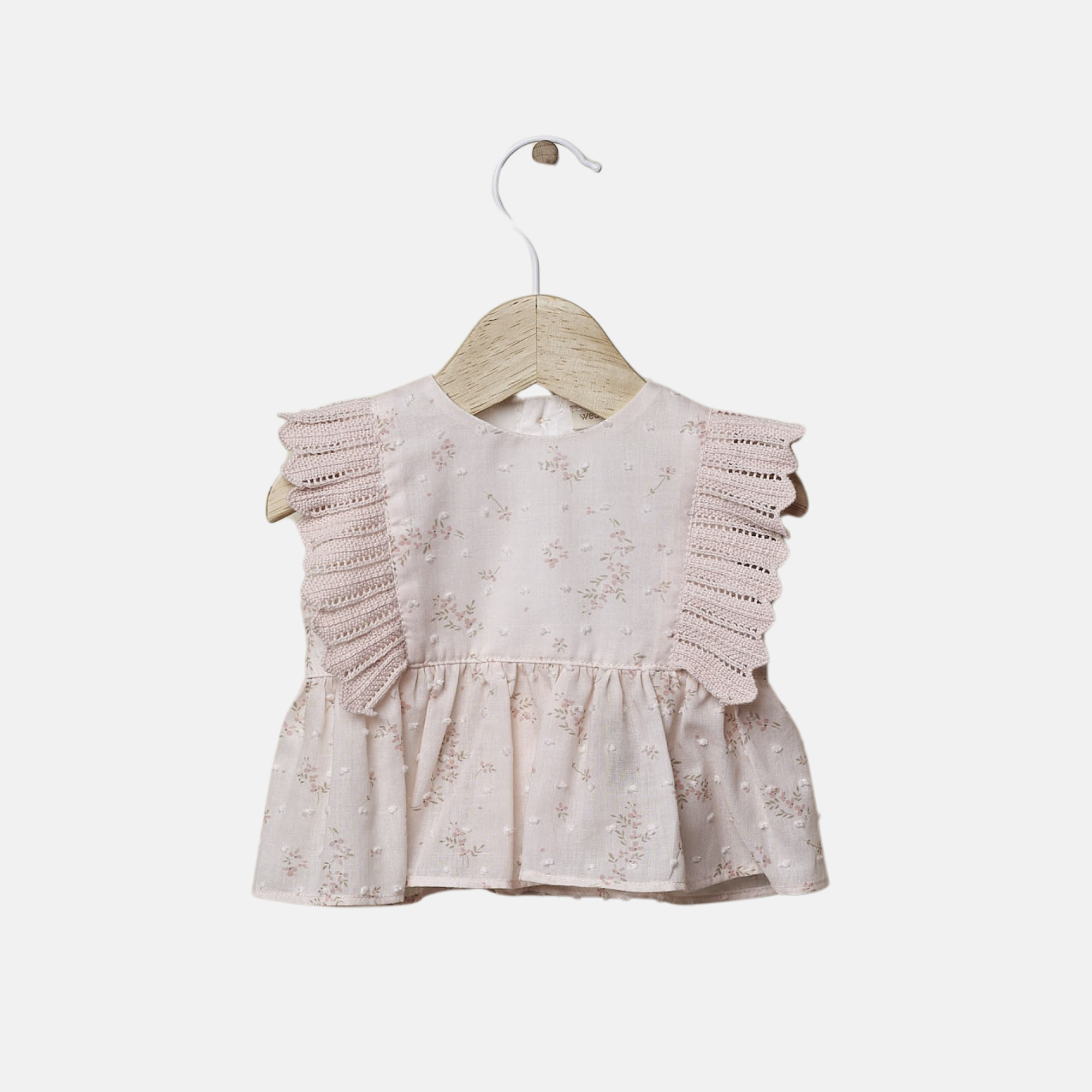 Blouse W ruffle knit