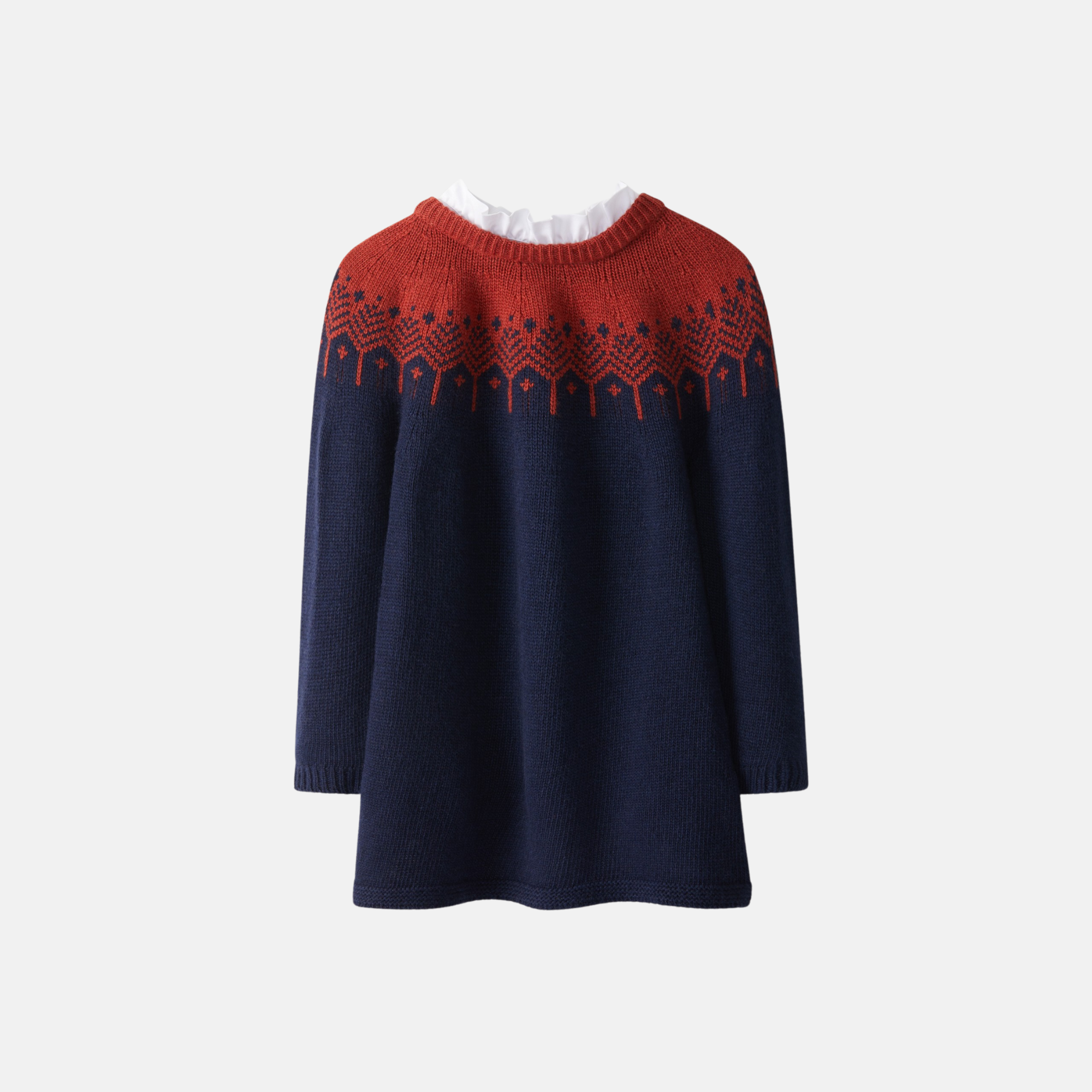 Two-tone knitted dress