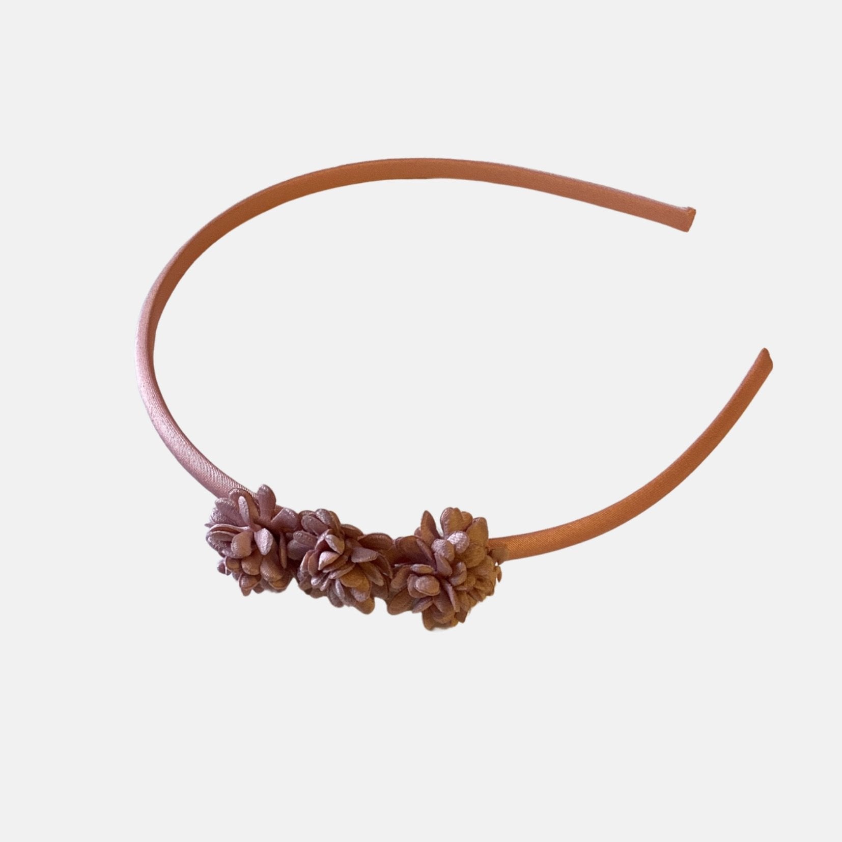 Diadema flores satén