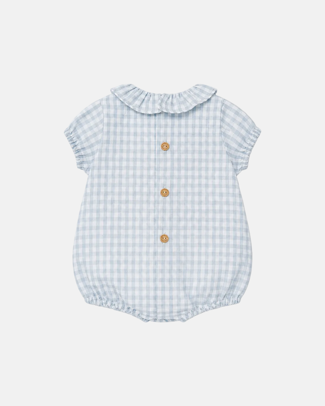 Vichy Frilled Collar Romper