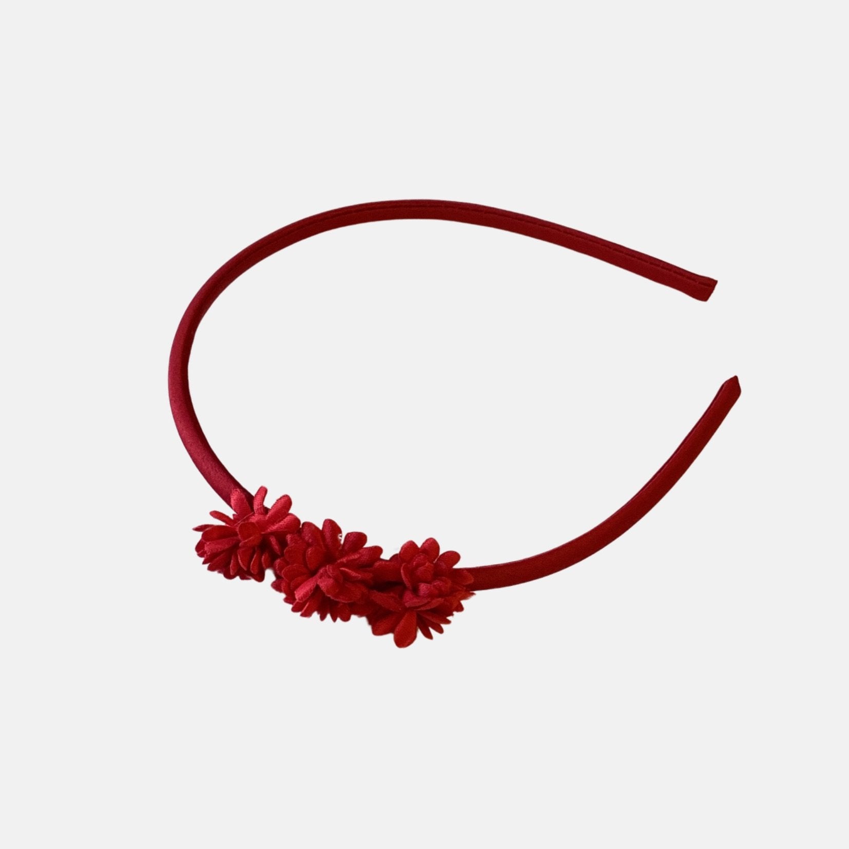Diadema flores satén
