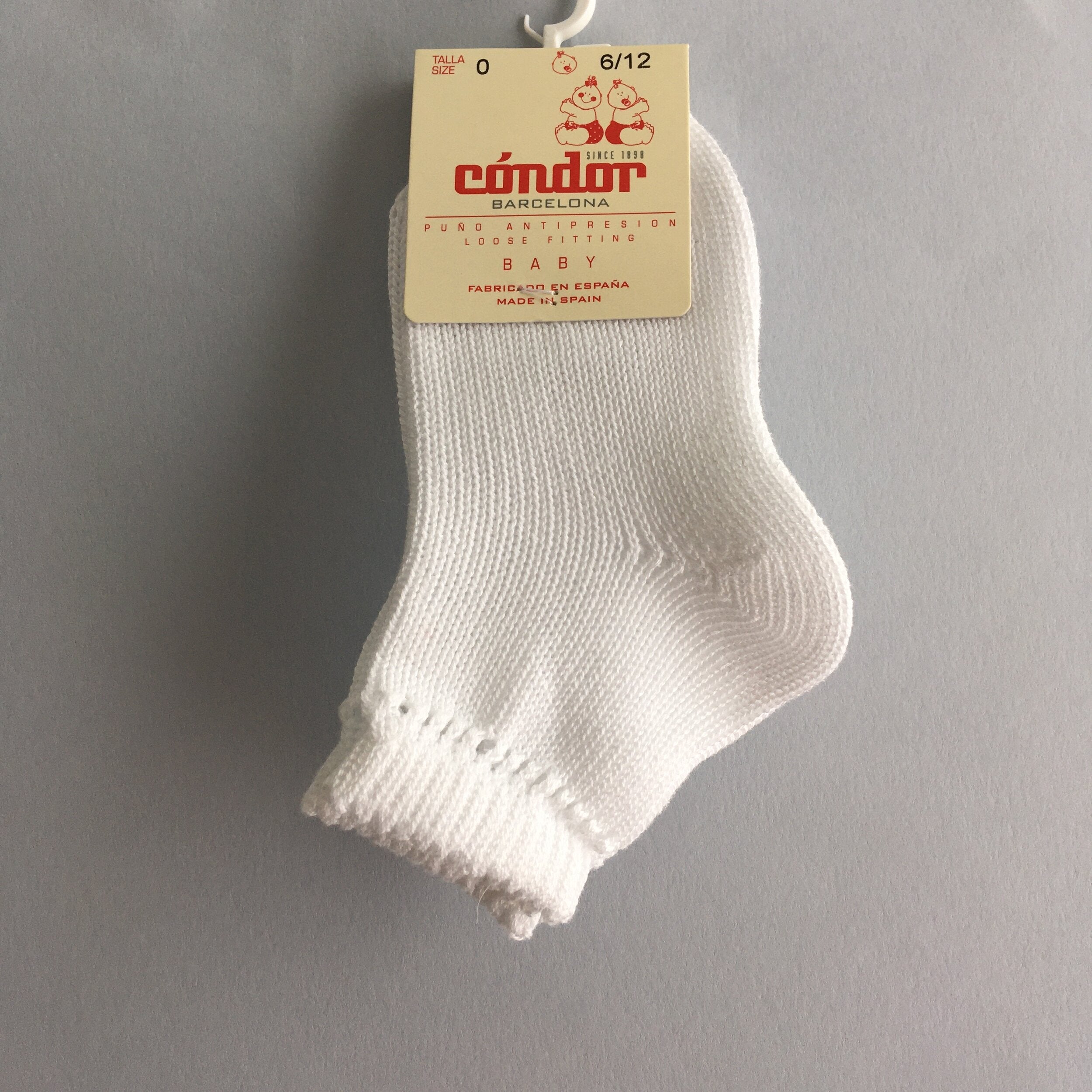 Calcetines cortos blancos perlé