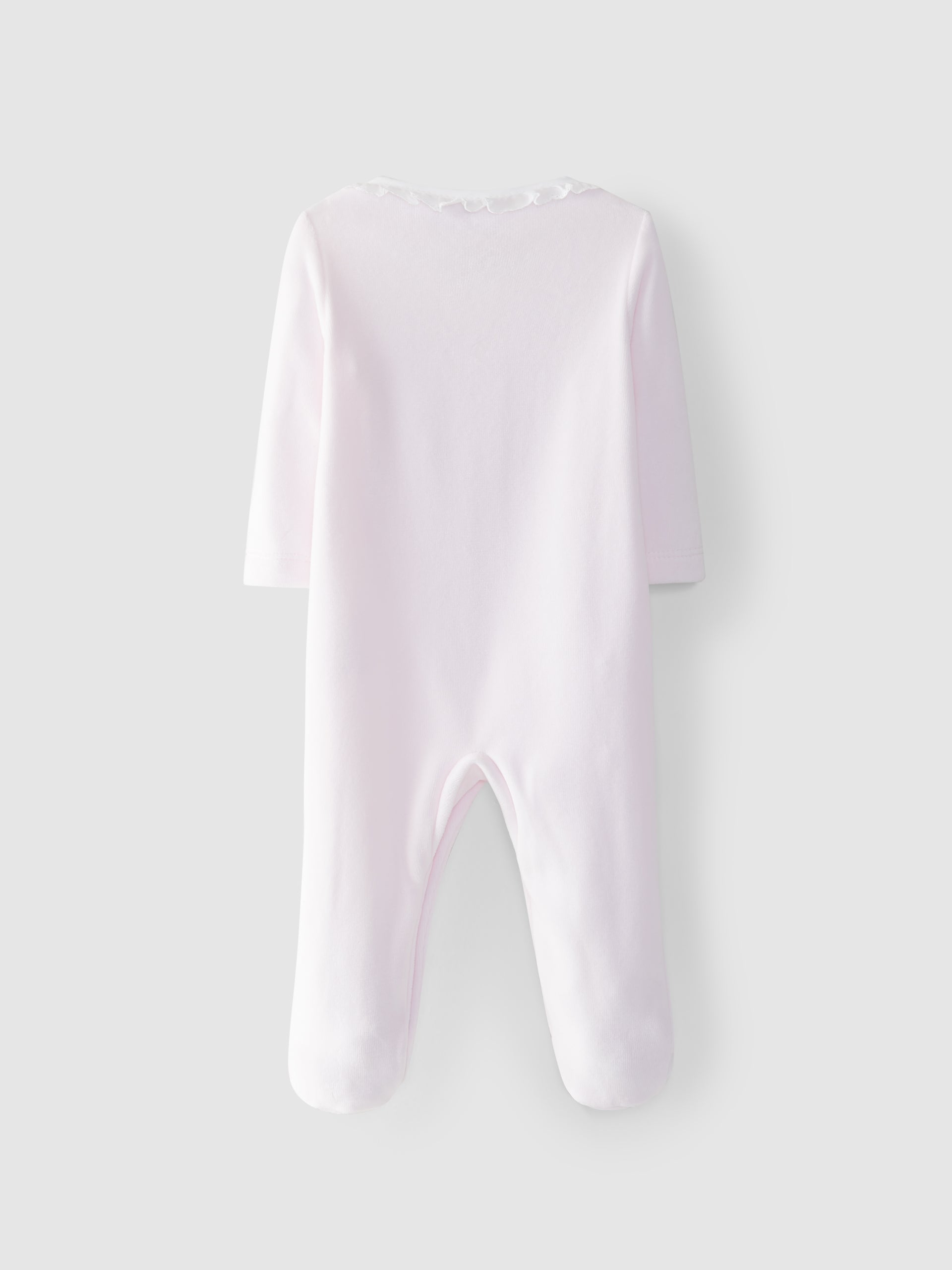Pijama cuello bordado