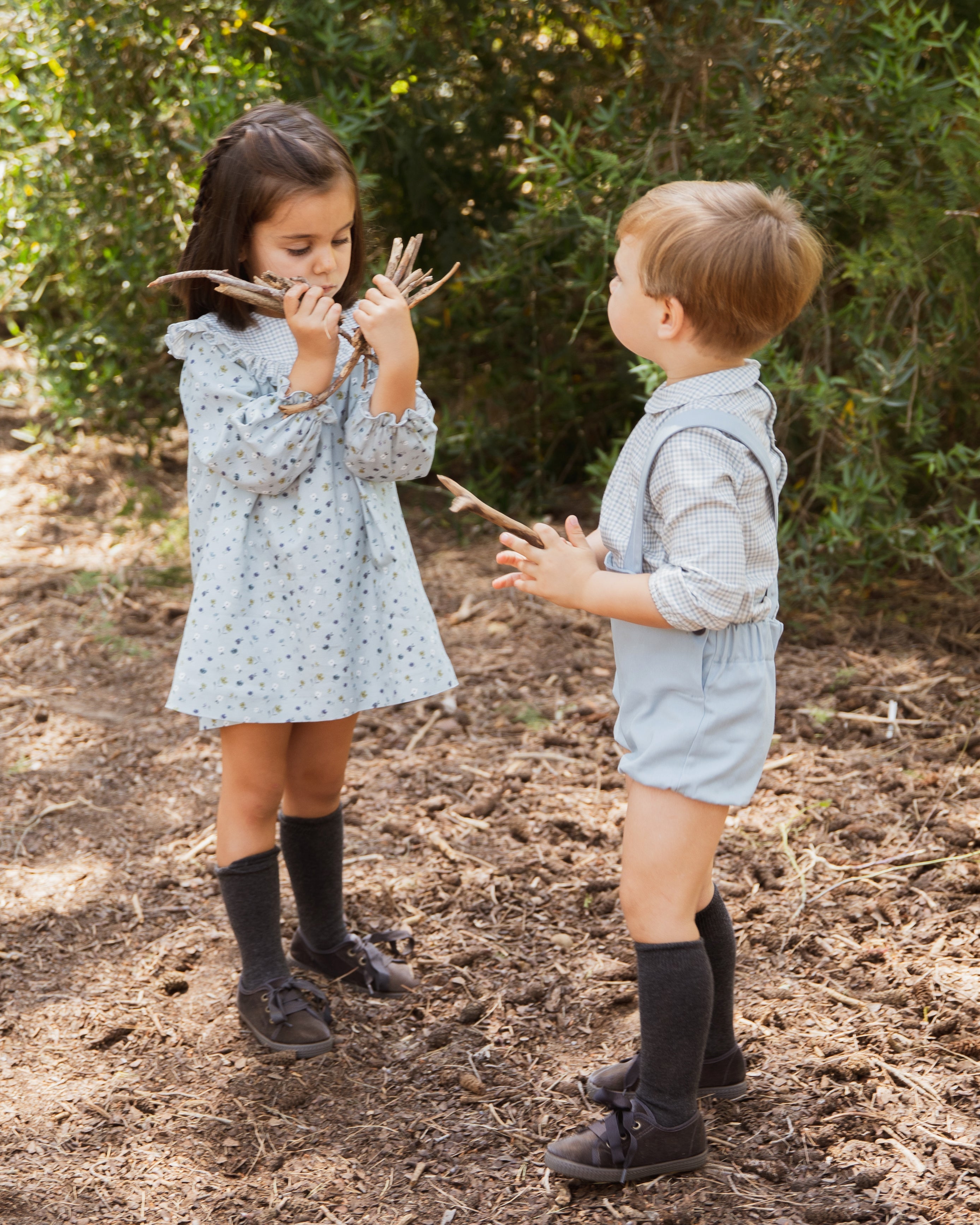 Vestido Cuadro y Flor