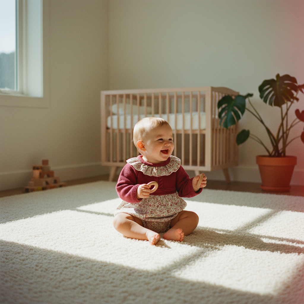 Ranita Punto Florecitas con Capota