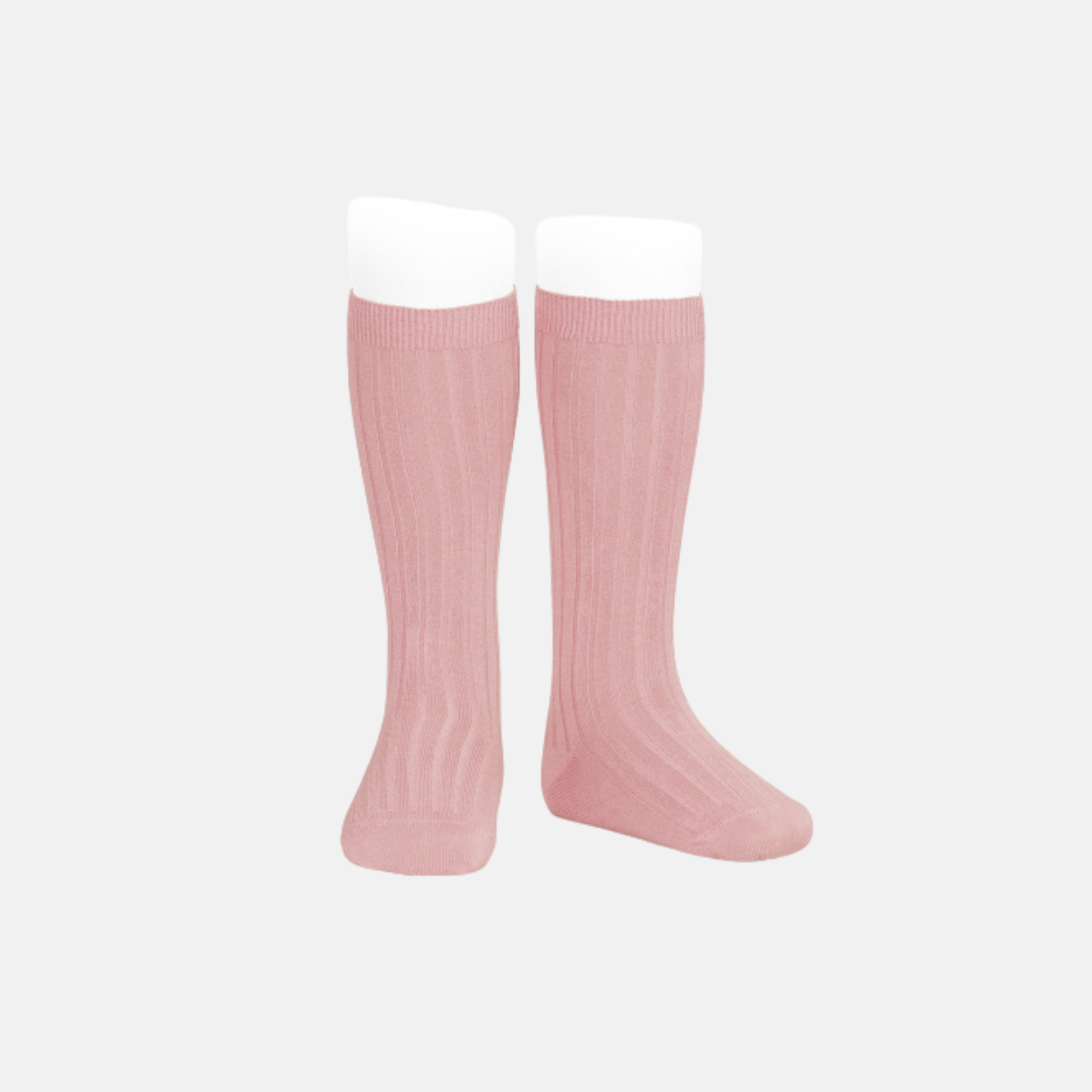Calcetines Largos Canalé Rosa Palo 526