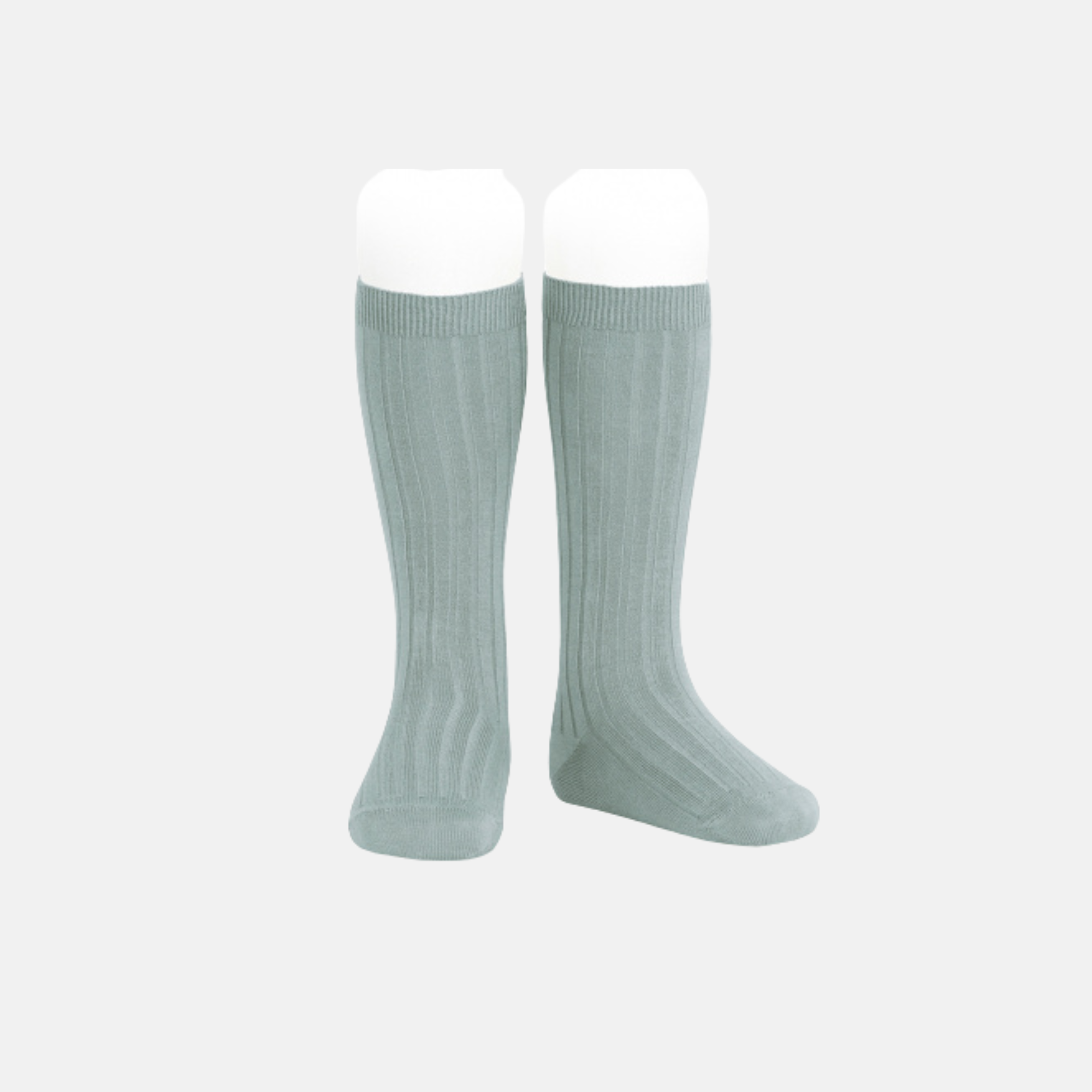 Calcetines largos canalé verde seco 756