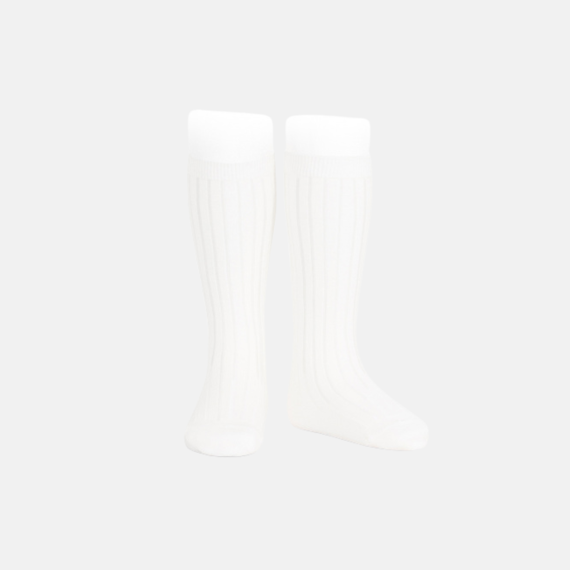 Calcetines Largos Canalé Blanco 200