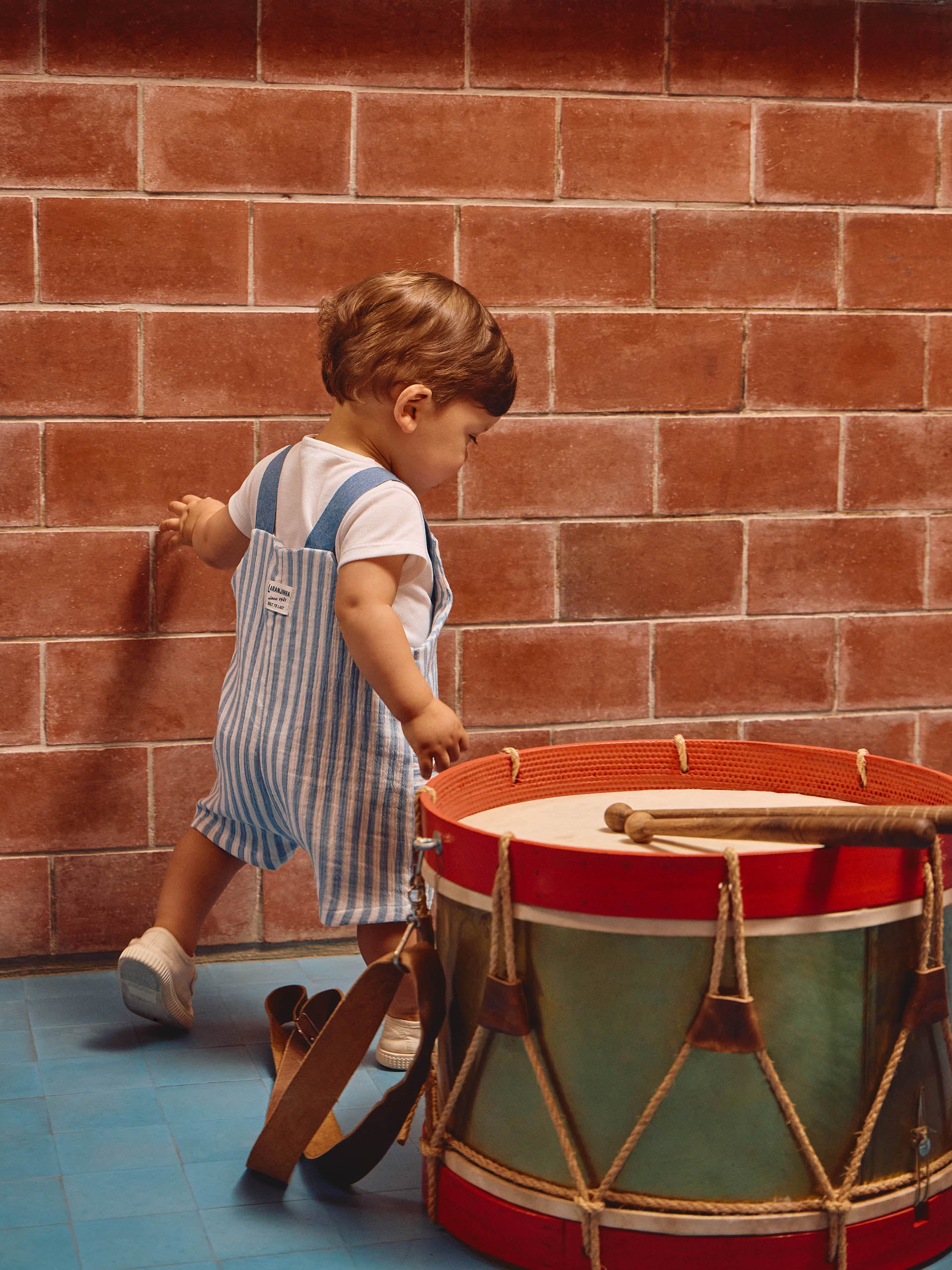 Peto Corto Rayas Azul