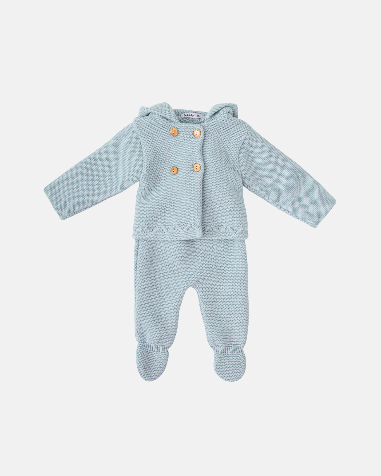 Polaina Punto con Capucha Azul
