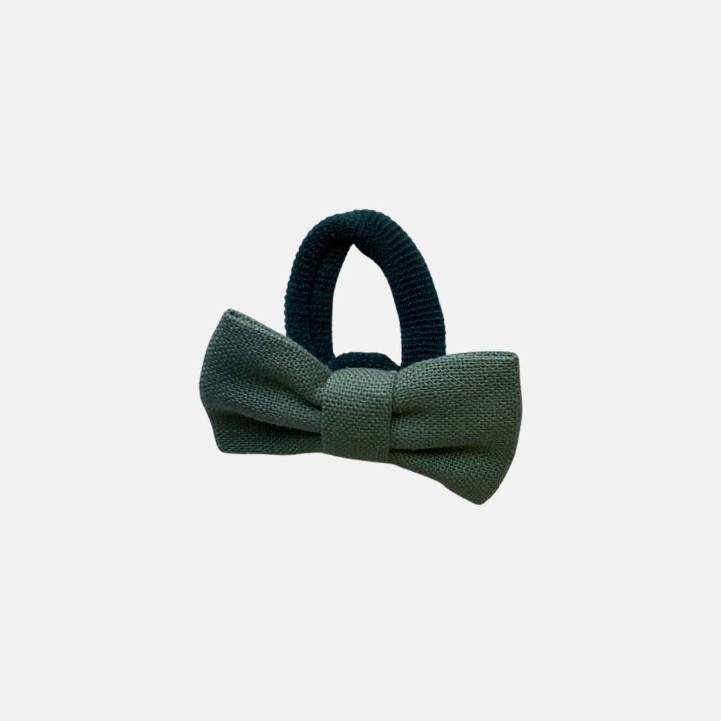 Linen hair tie and bow clip