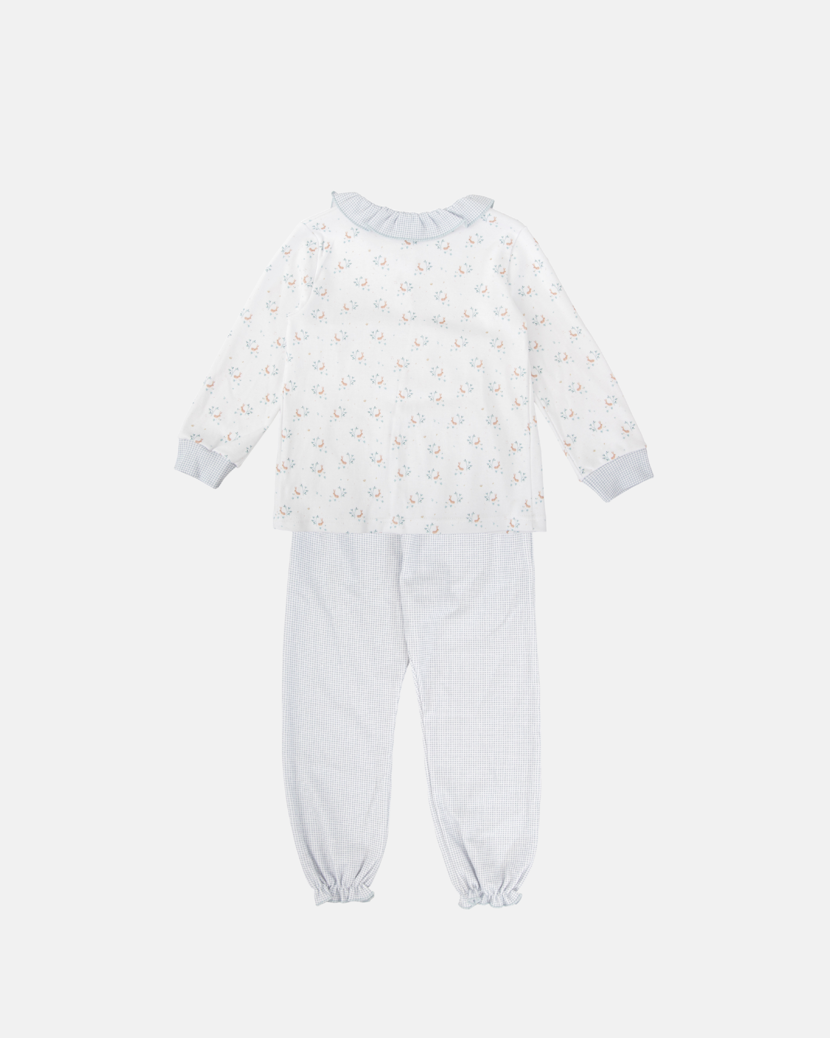 Pijama Niña Cuello Volante Ramas