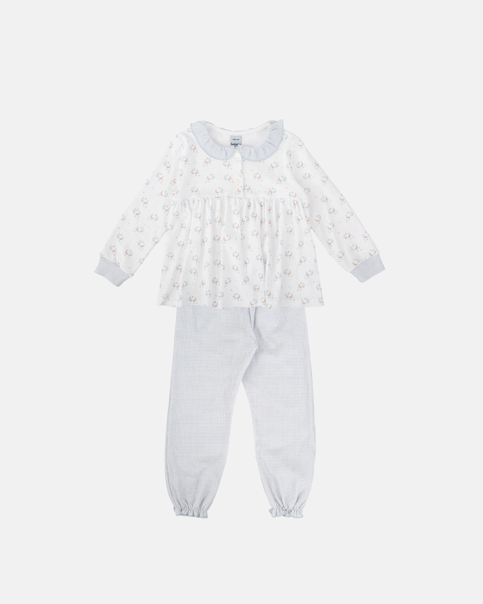 Pijama Niña Cuello Volante Ramas
