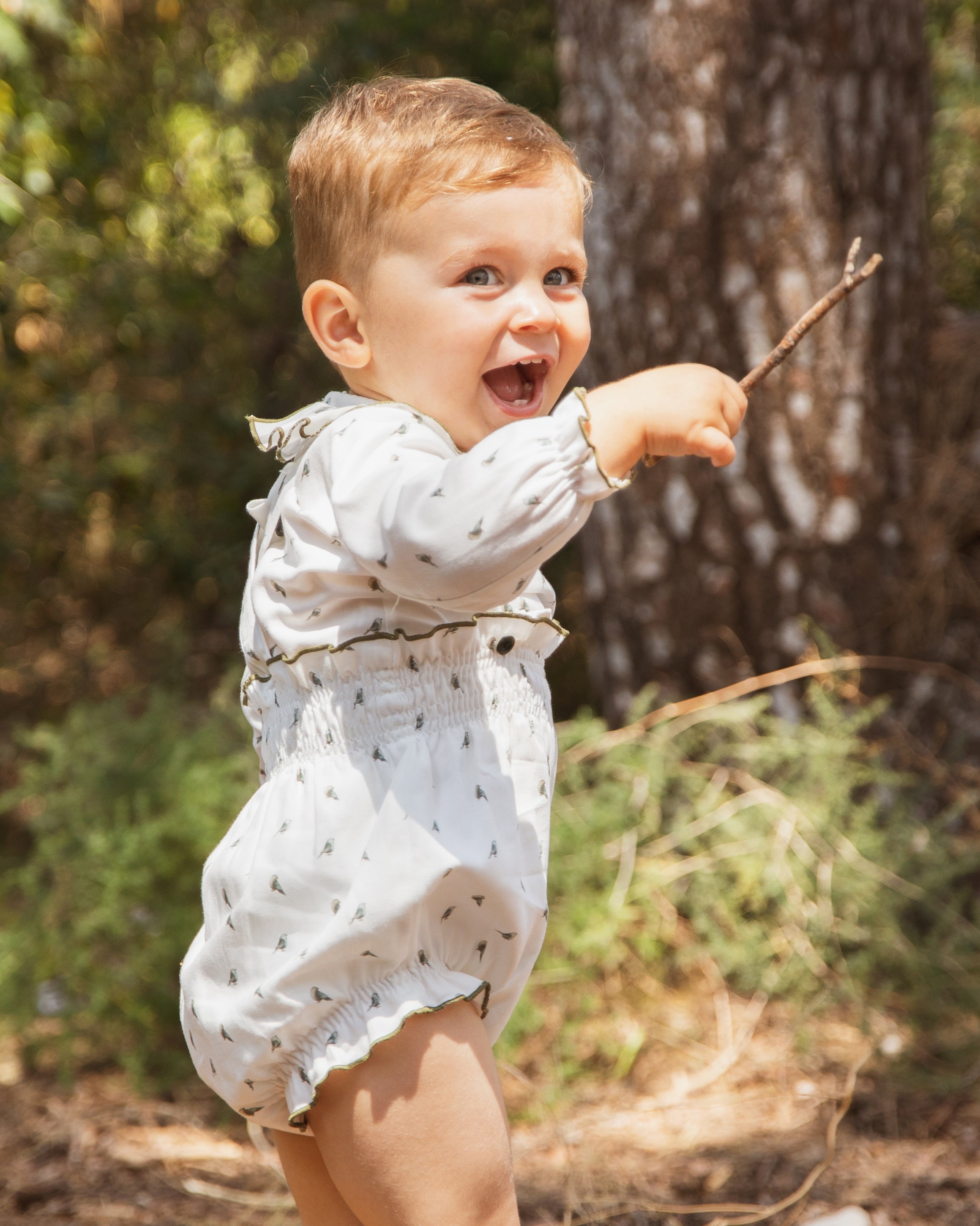 Cubrepañal tirantes Pajaritos