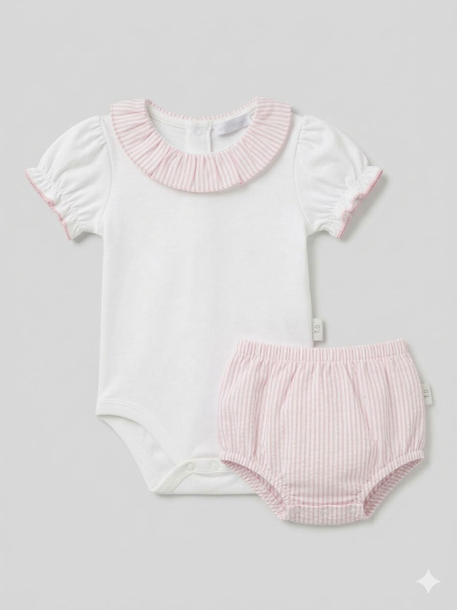 Conjunto Cubre Rayas Rosa