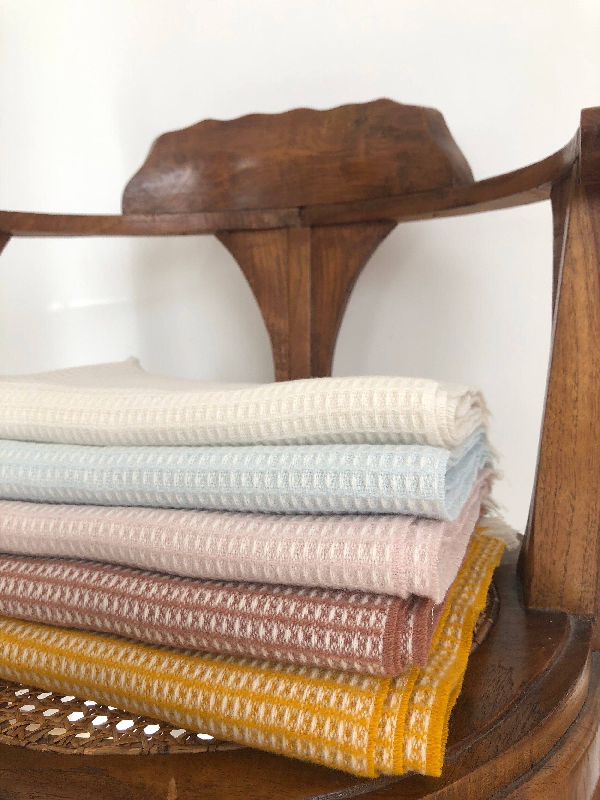 Raw Honeycomb Baby Blanket