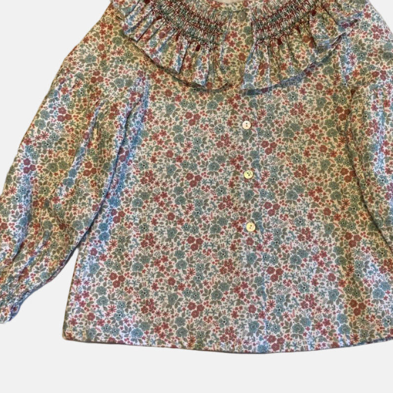 Camisa Liberty Tonos guinda y verdes