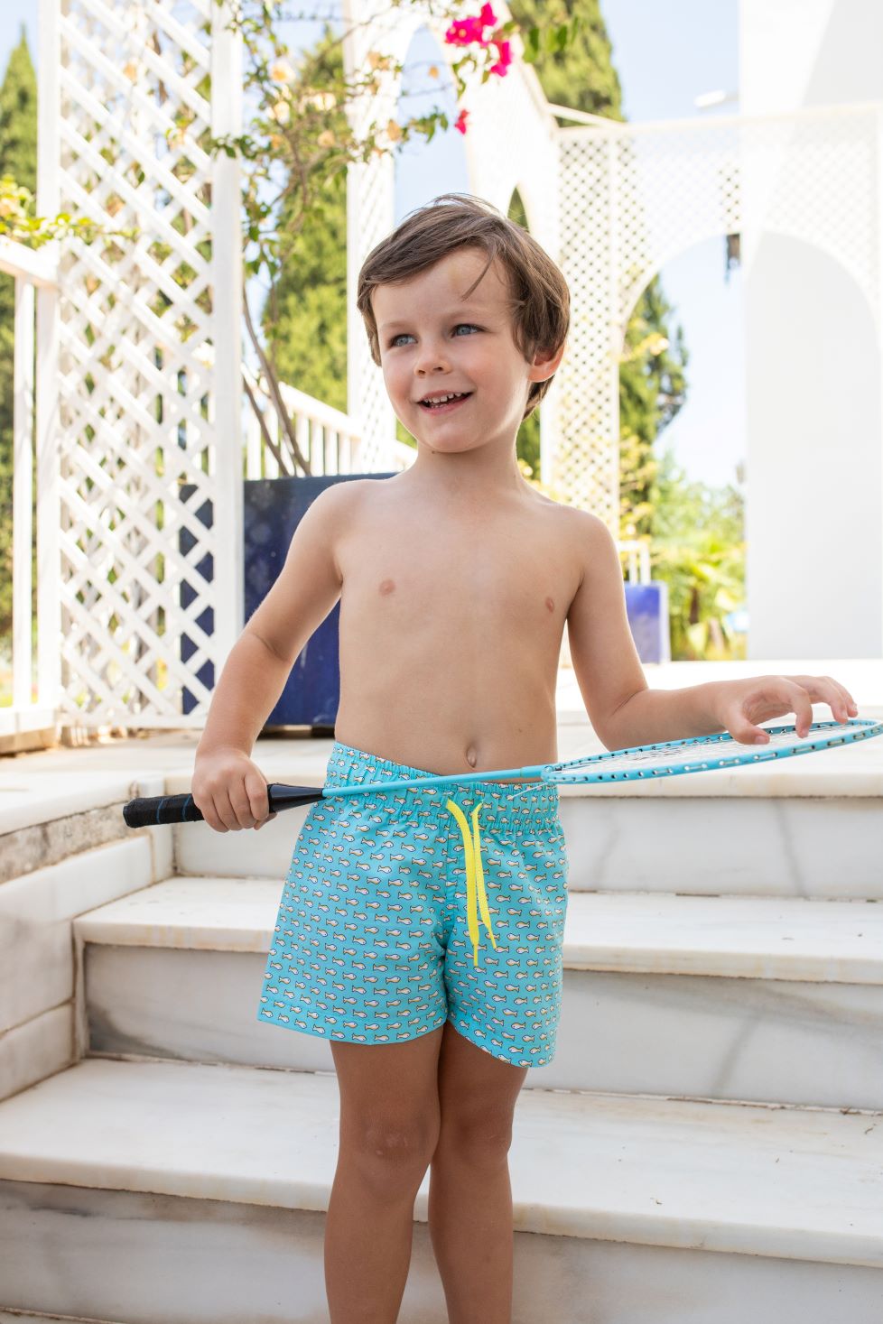 Boxer Tela Pececitos